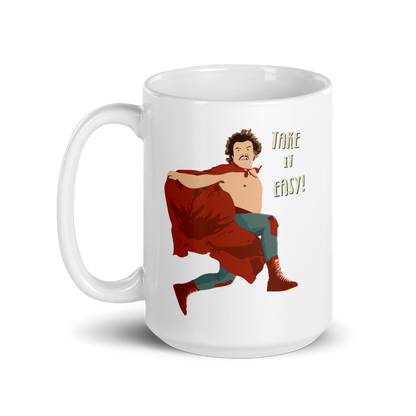 Take It Easy Nacho Libre El Luchador Mascarado Mug - 15oz (444mL) - Home & Garden - Kitchen Dining & Bar - Coffeeware