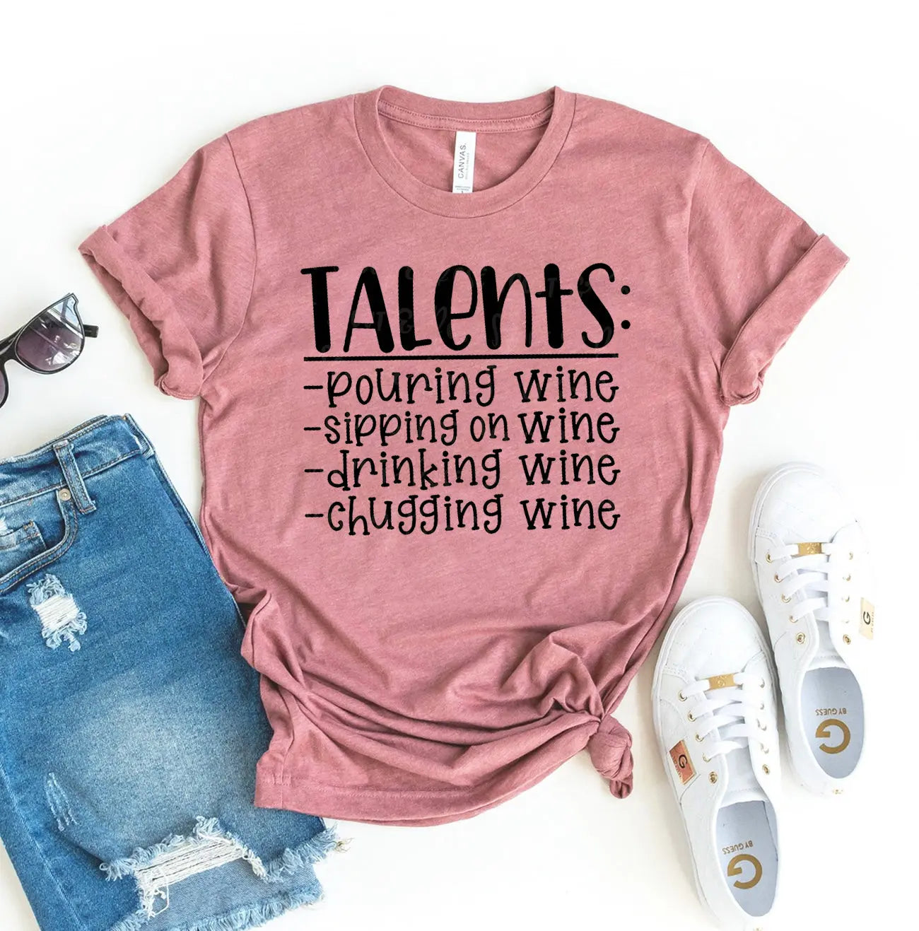 Talents Pouring Wine T-Shirt - Women’s Fashion - Women’s Clothing - Tops & Tees - T-Shirts