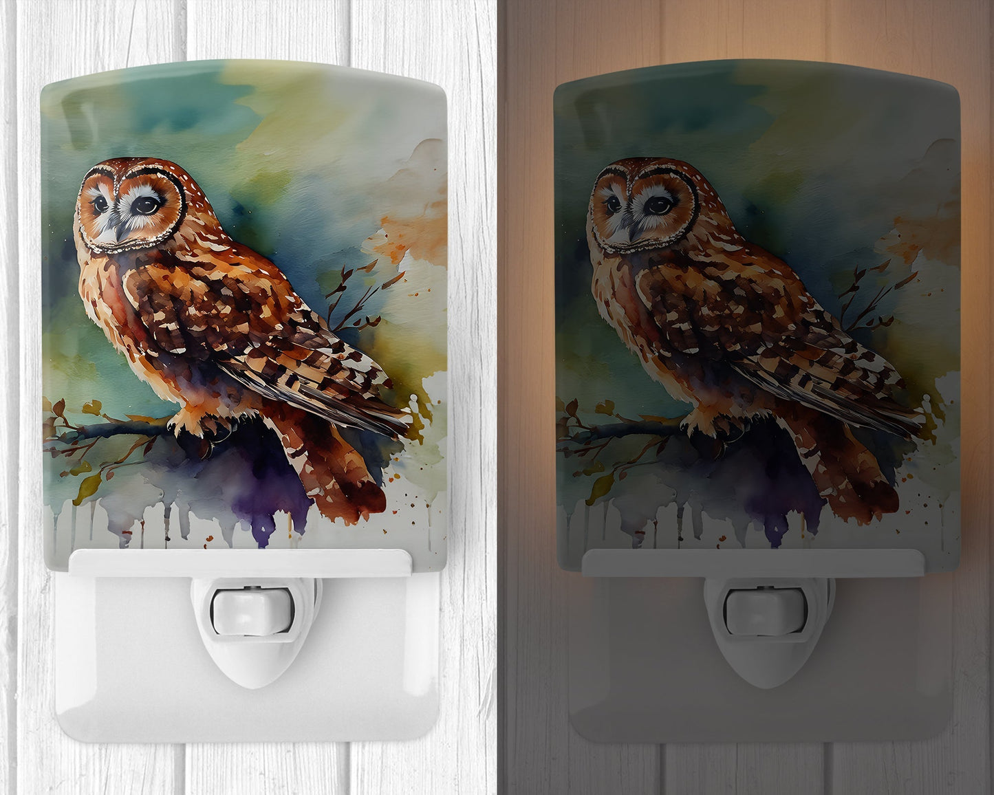 Tawny Owl Ceramic Night Light - One Color / One Size - Home & Garden - Home Improvement - Lights & Lighting - Night