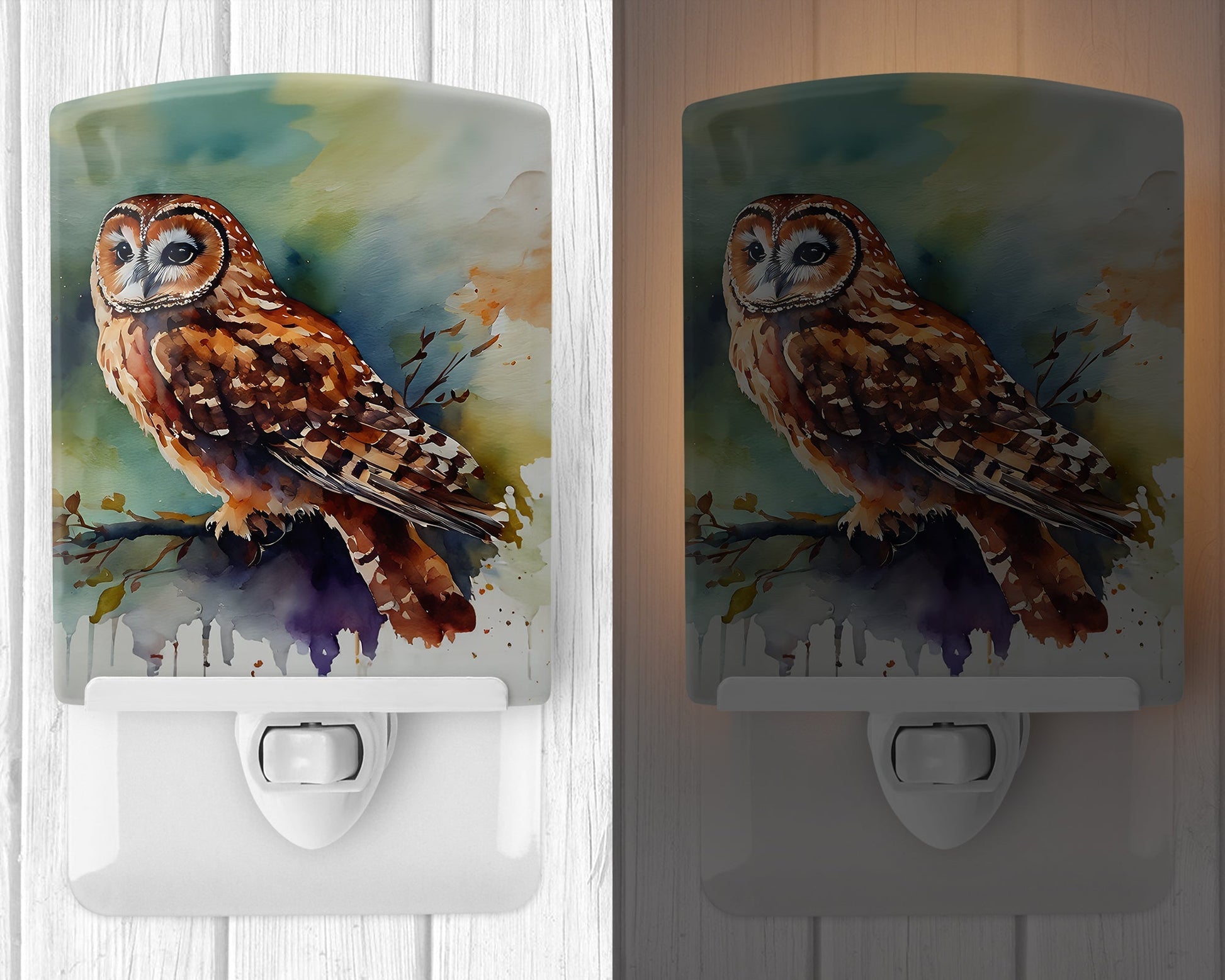 Tawny Owl Ceramic Night Light - One Color / One Size - Home & Garden - Home Improvement - Lights & Lighting - Night