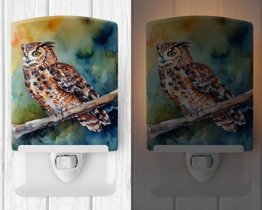 Tawny Owl Ceramic Night Light - One Color / One Size - Home & Garden - Home Improvement - Lights & Lighting - Night