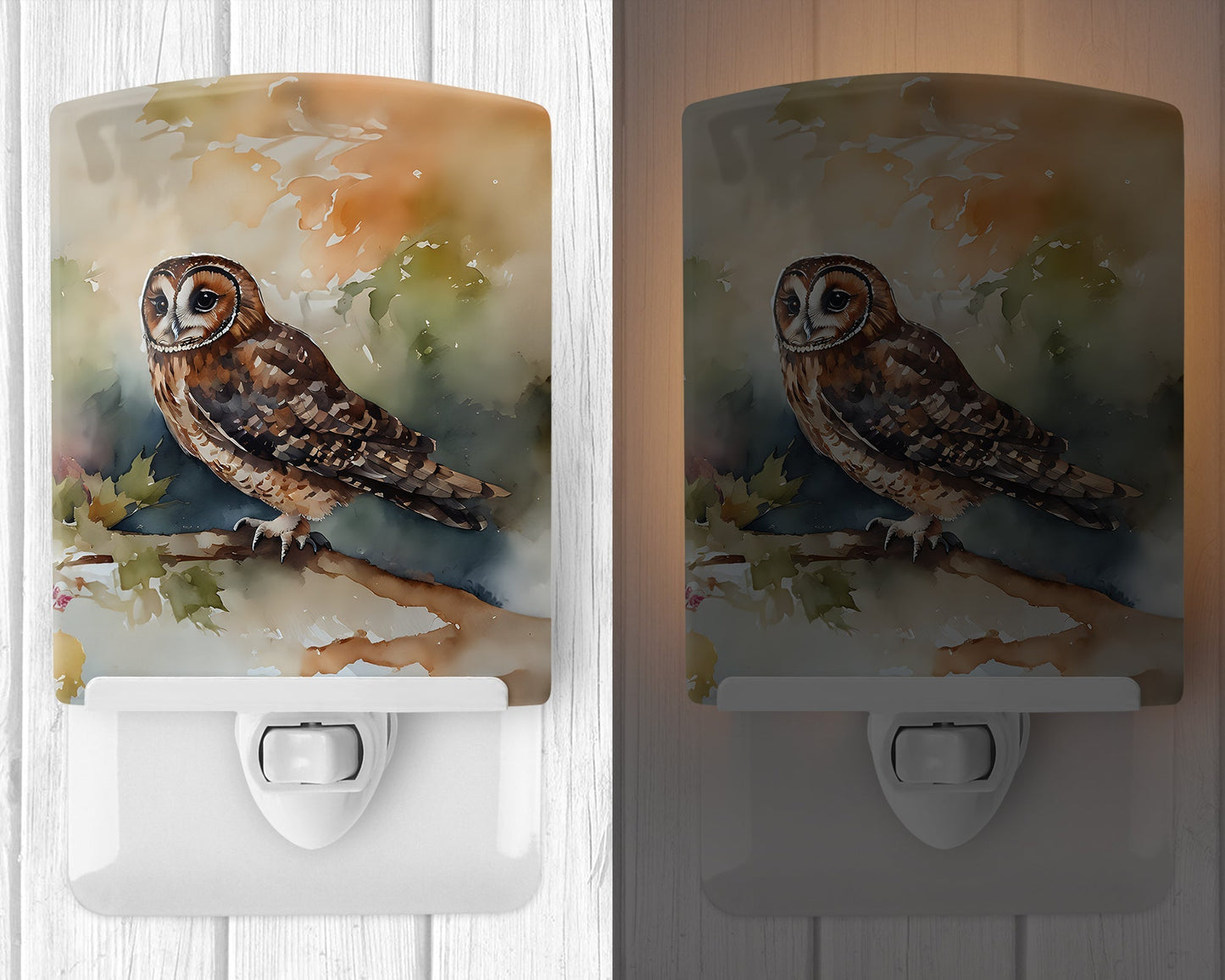 Tawny Owl Ceramic Night Light - One Color / One Size - Home & Garden - Home Improvement - Lights & Lighting - Night