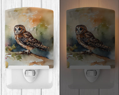 Tawny Owl Ceramic Night Light - One Color / One Size - Home & Garden - Home Improvement - Lights & Lighting - Night