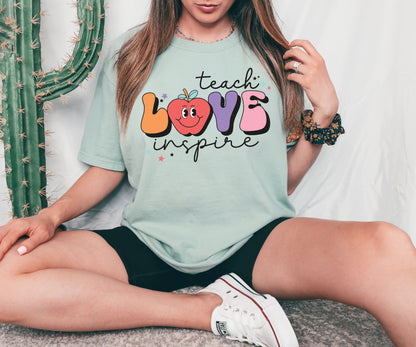 Teach Love Inspire T-Shirt - Women’s Fashion - Women’s Clothing - Tops & Tees - T-Shirts