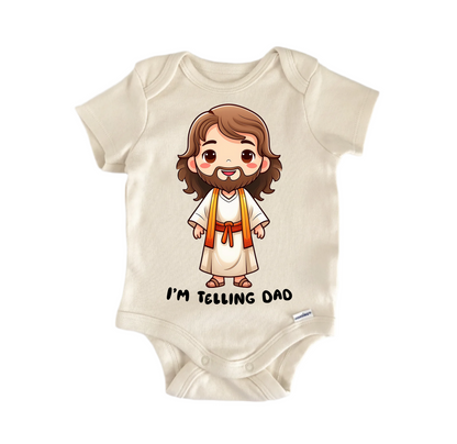 Telling Dad Jesus Religious God Christian - Baby Boy Girl Clothes Bodysuit - Kids & Babies - Mother & Kids - Boys’ Baby