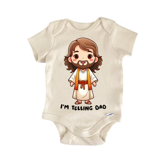 Telling Dad Jesus Religious God Christian - Baby Boy Girl Clothes Bodysuit - Kids & Babies - Mother & Kids - Boys’ Baby