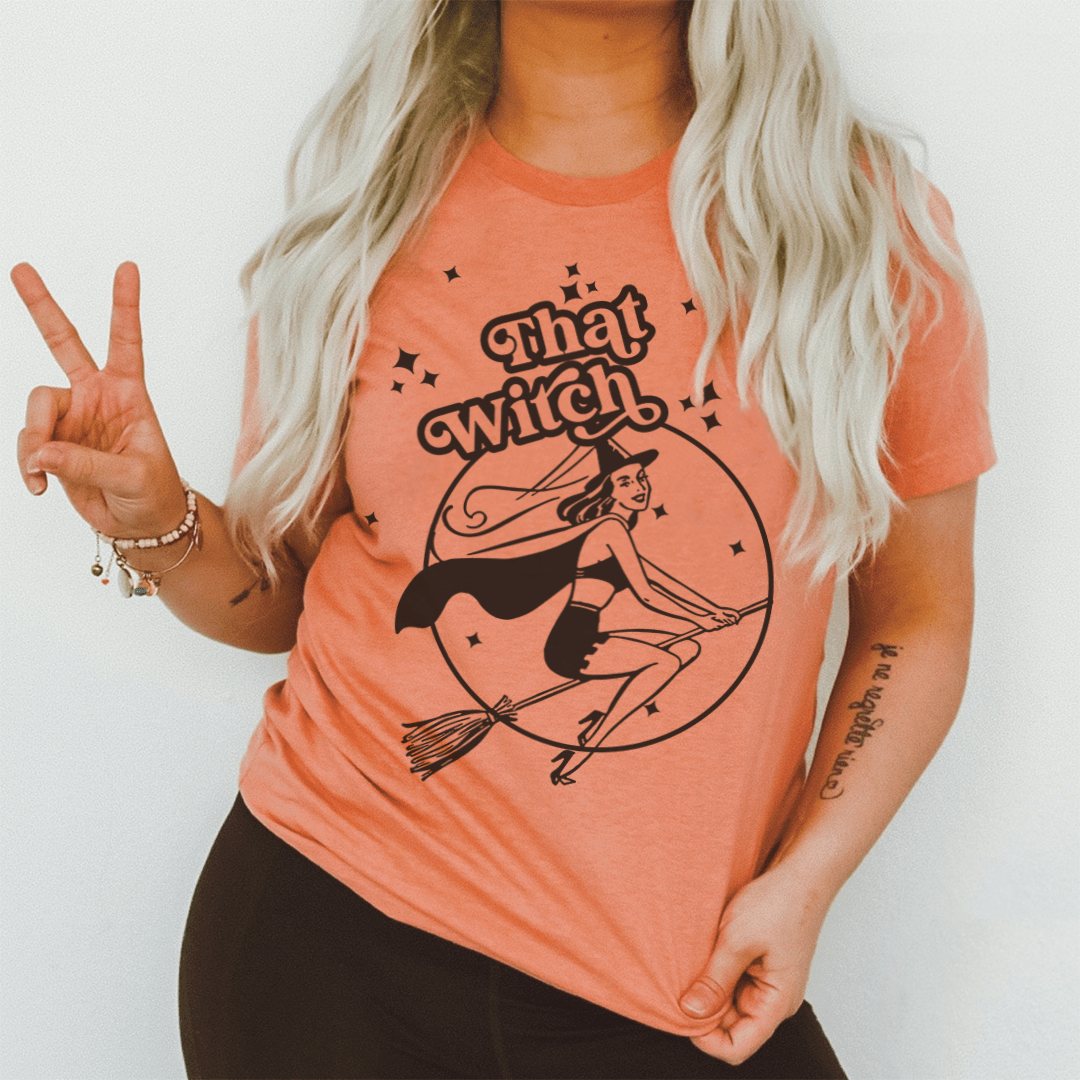 That Witch Tee - S / Burnt Orange - Women’s Fashion - Women’s Clothing - Tops & Tees - T-Shirts