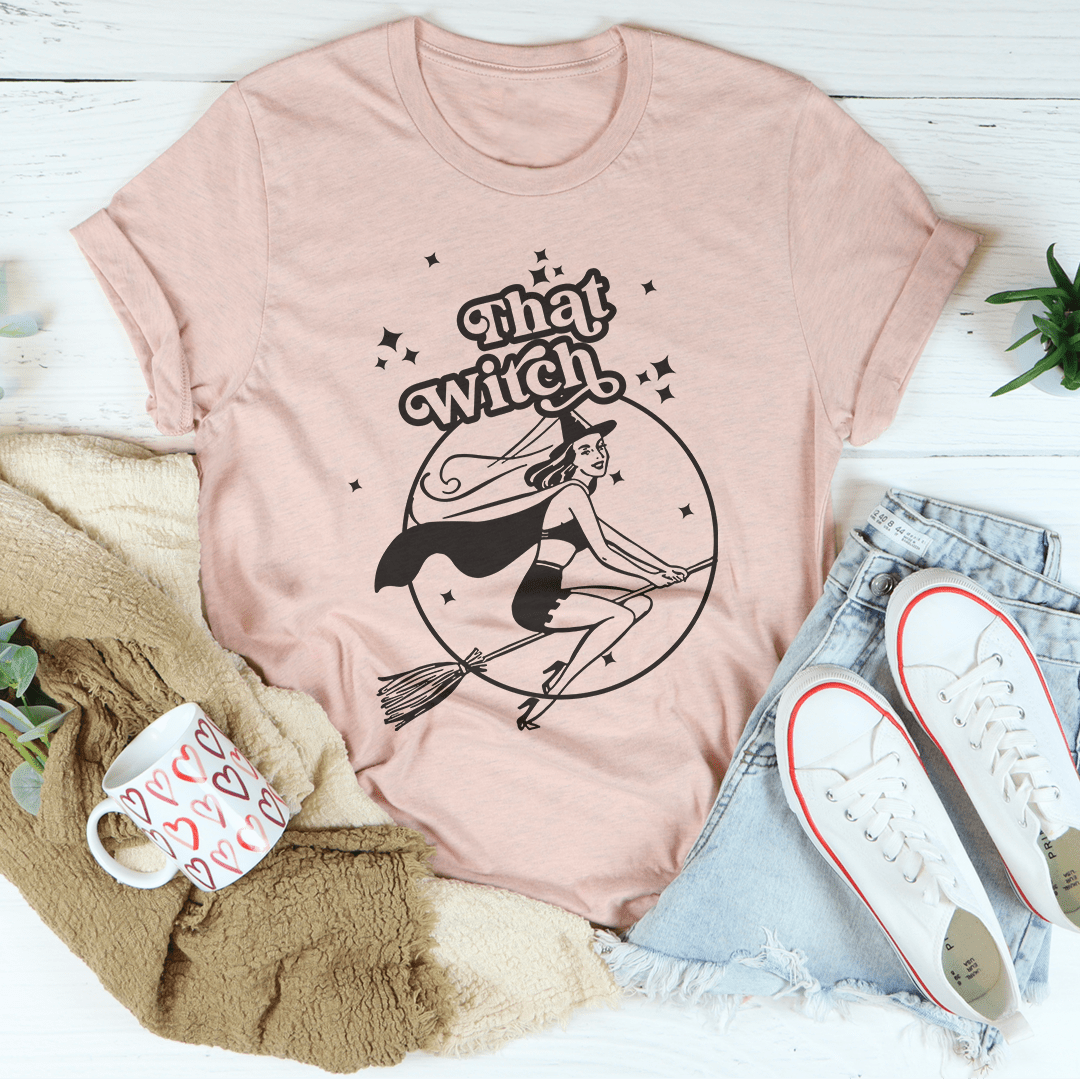 That Witch Tee - S / Heather Prism Peach - Women’s Fashion - Women’s Clothing - Tops & Tees - T-Shirts