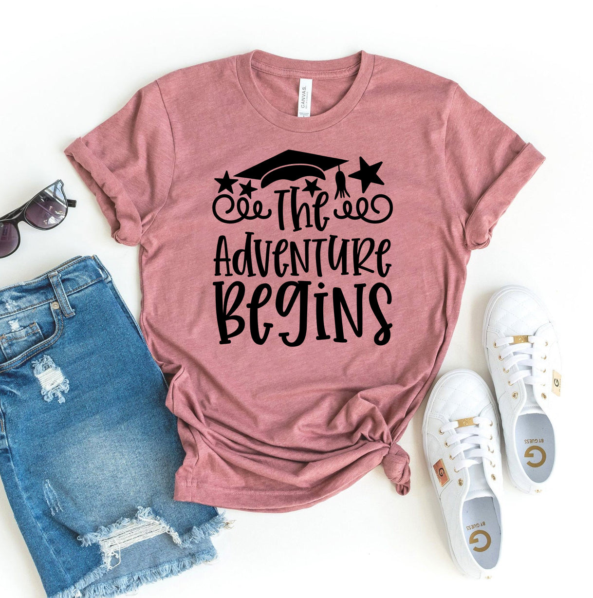 The Adventure Begins T-Shirt - Women’s Fashion - Women’s Clothing - Tops & Tees - T-Shirts