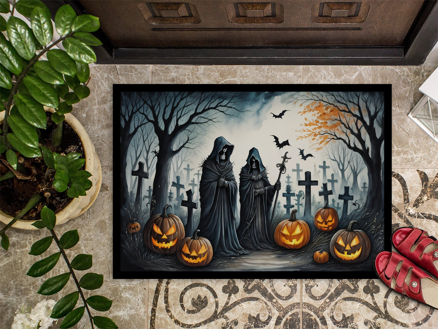 The Grim Reaper Spooky Halloween Doormat - One Color / One Size - Home & Garden - Home Textile - Carpets & Rugs