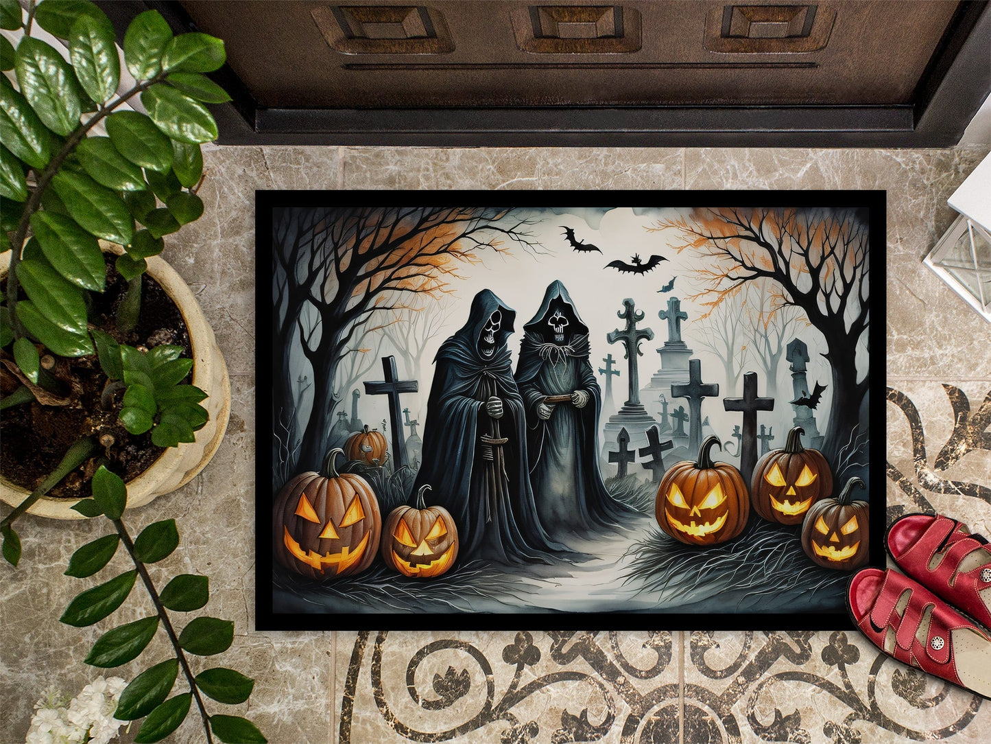 The Grim Reaper Spooky Halloween Doormat - One Color / One Size - Home & Garden - Home Textile - Carpets & Rugs