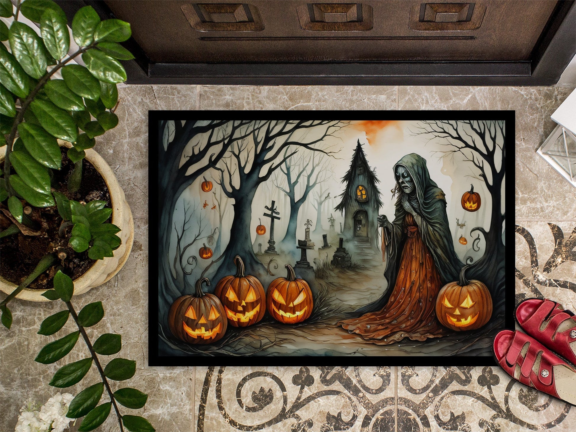 The Weeping Woman Spooky Halloween Doormat - One Color / One Size - Home & Garden - Home Textile - Carpets & Rugs