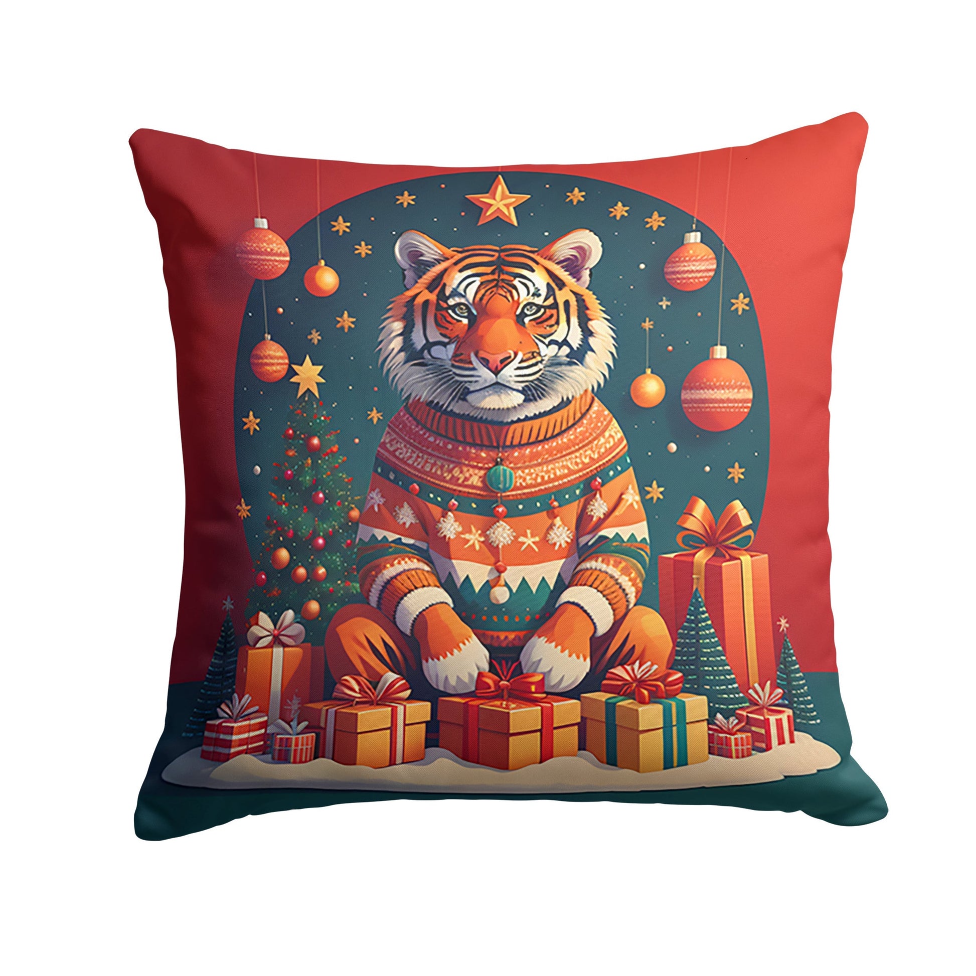 Tiger Christmas Throw Pillow - One Color / One Size - Home & Garden - Home Textile - Pillows