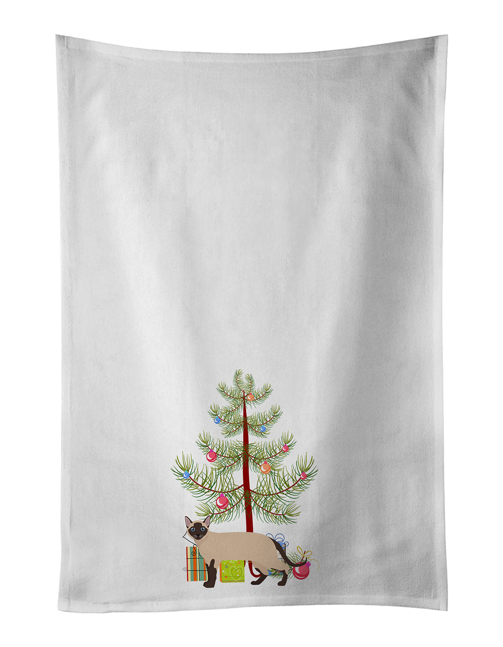Tonkinese Cat Christmas Kitchen Towel Set of 2 - One Color / One Size - Home & Garden - Home Textile - Towels