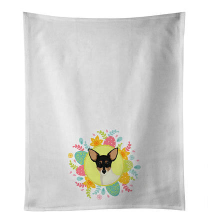 Toy Fox Terrier Easter Kitchen Towel Set of 2 - One Color / One Size - Home & Garden - Home Textile - Towels