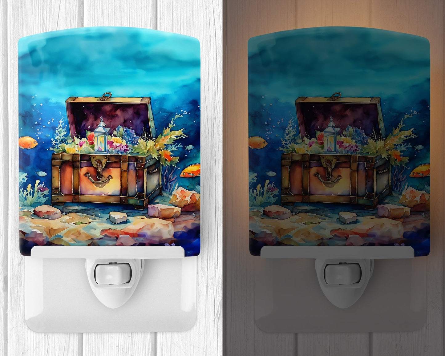 Treasure Chest Ceramic Night Light - One Color / One Size - Home & Garden - Home Improvement - Lights & Lighting
