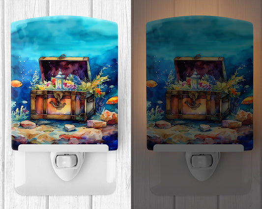 Treasure Chest Ceramic Night Light - One Color / One Size - Home & Garden - Home Improvement - Lights & Lighting