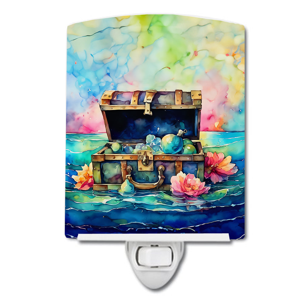 Treasure Chest Ceramic Night Light - One Color / One Size - Home & Garden - Home Improvement - Lights & Lighting