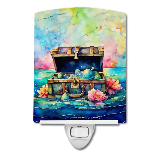 Treasure Chest Ceramic Night Light - One Color / One Size - Home & Garden - Home Improvement - Lights & Lighting