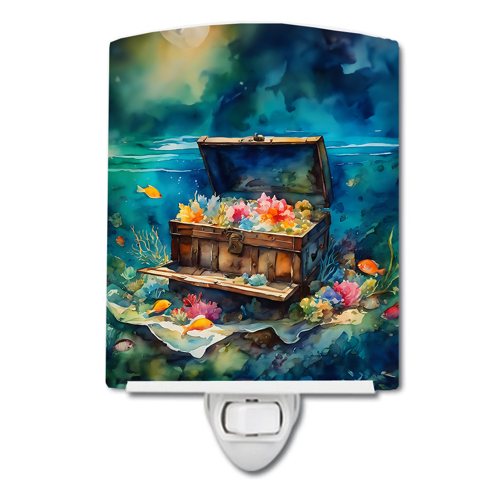 Treasure Chest Ceramic Night Light - One Color / One Size - Home & Garden - Home Improvement - Lights & Lighting
