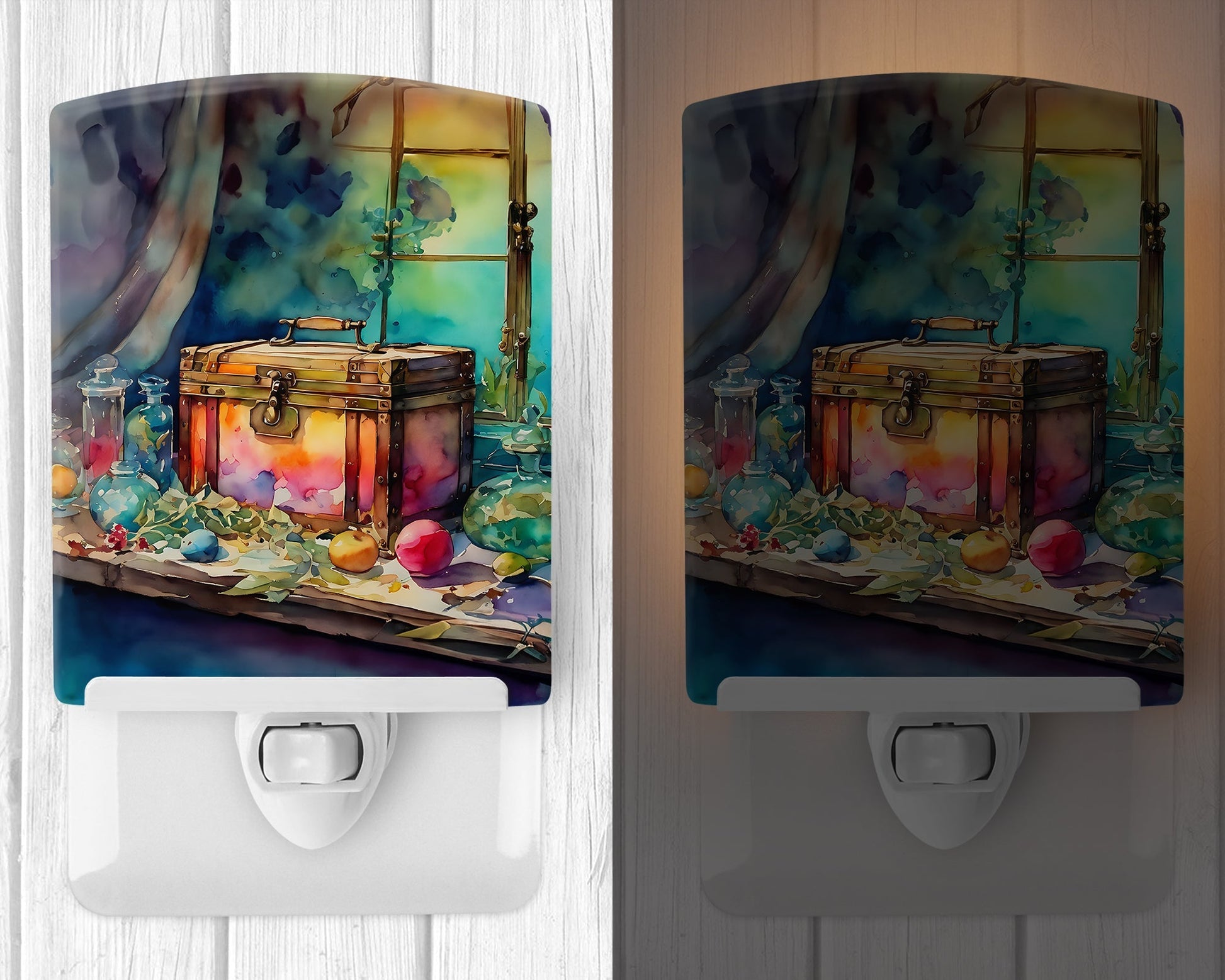 Treasure Chest Ceramic Night Light - One Color / One Size - Home & Garden - Home Improvement - Lights & Lighting