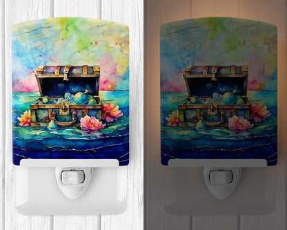 Treasure Chest Ceramic Night Light - One Color / One Size - Home & Garden - Home Improvement - Lights & Lighting