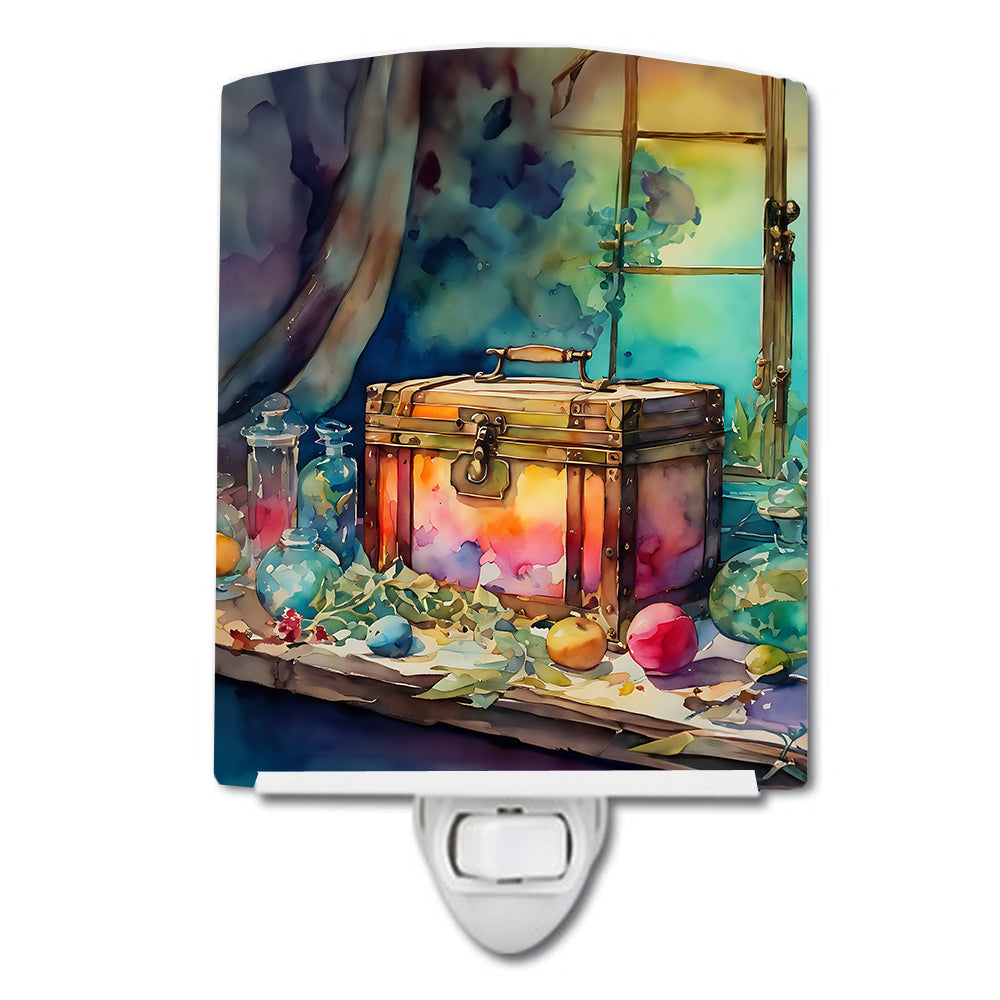 Treasure Chest Ceramic Night Light - One Color / One Size - Home & Garden - Home Improvement - Lights & Lighting