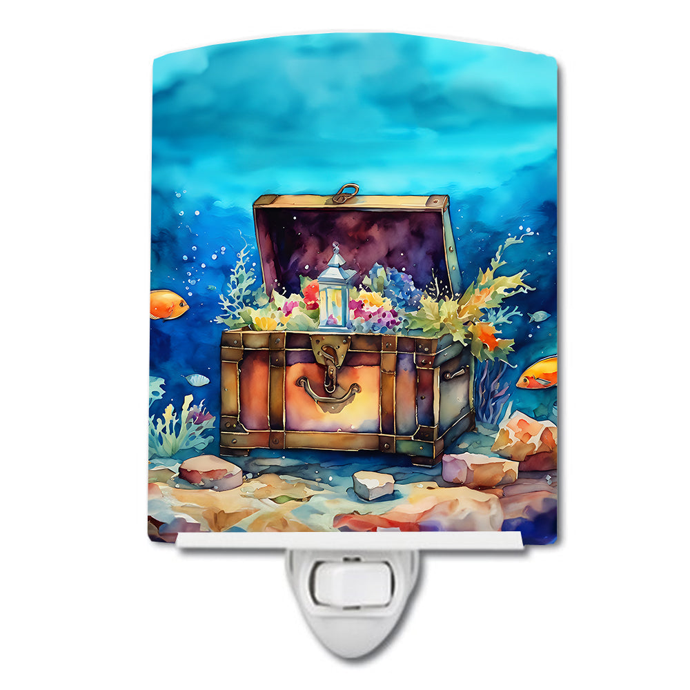 Treasure Chest Ceramic Night Light - One Color / One Size - Home & Garden - Home Improvement - Lights & Lighting