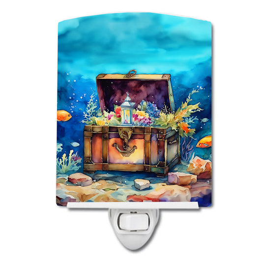 Treasure Chest Ceramic Night Light - One Color / One Size - Home & Garden - Home Improvement - Lights & Lighting