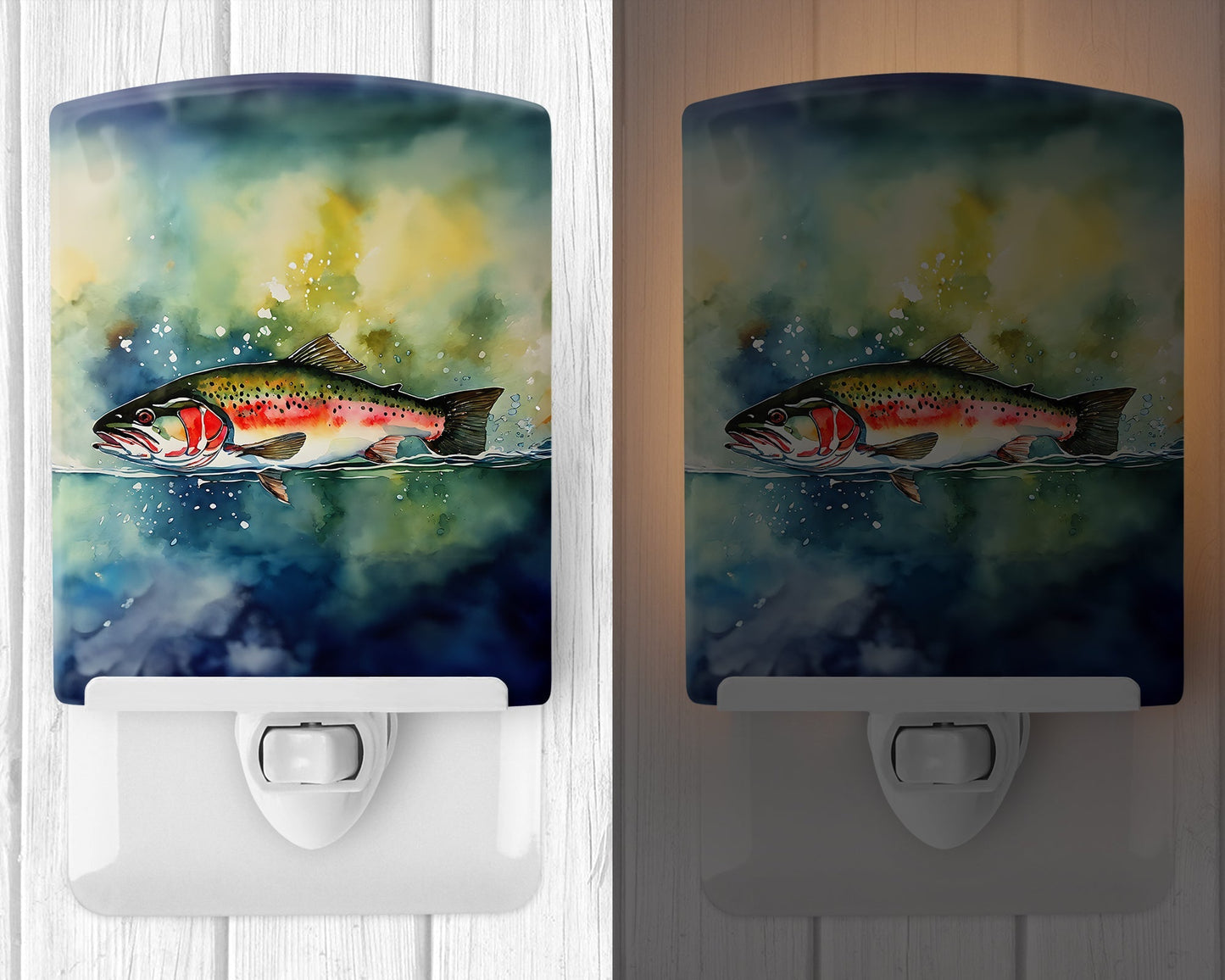 Trout Ceramic Night Light - One Color / One Size - Home & Garden - Home Improvement - Lights & Lighting - Night Lights
