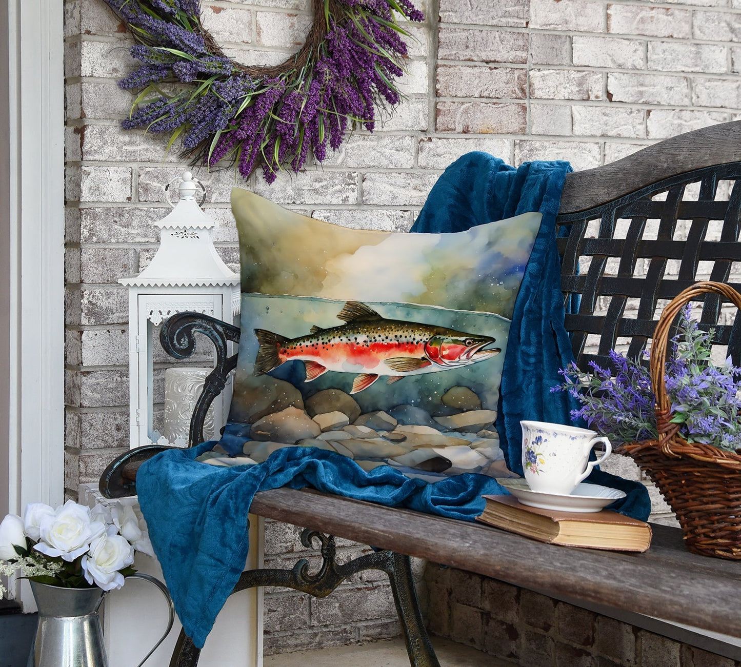 Trout Throw Pillow - One Color / One Size - Home & Garden - Home Textile - Pillows