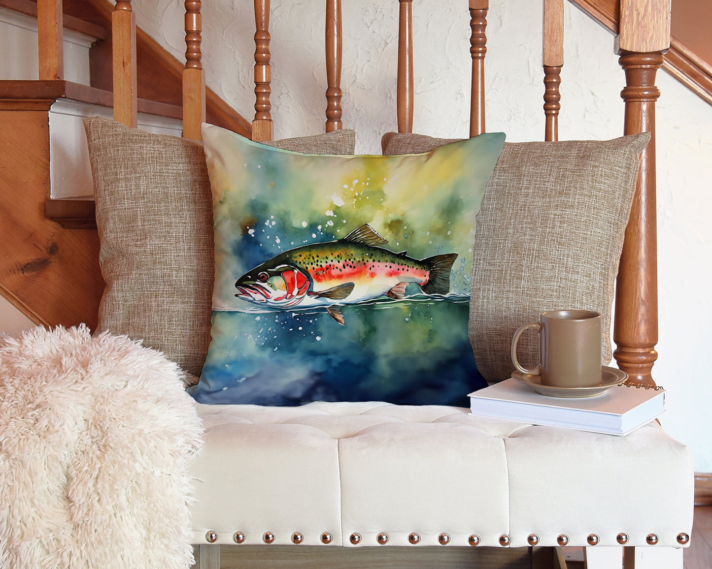 Trout Throw Pillow - One Color / One Size - Home & Garden - Home Textile - Pillows
