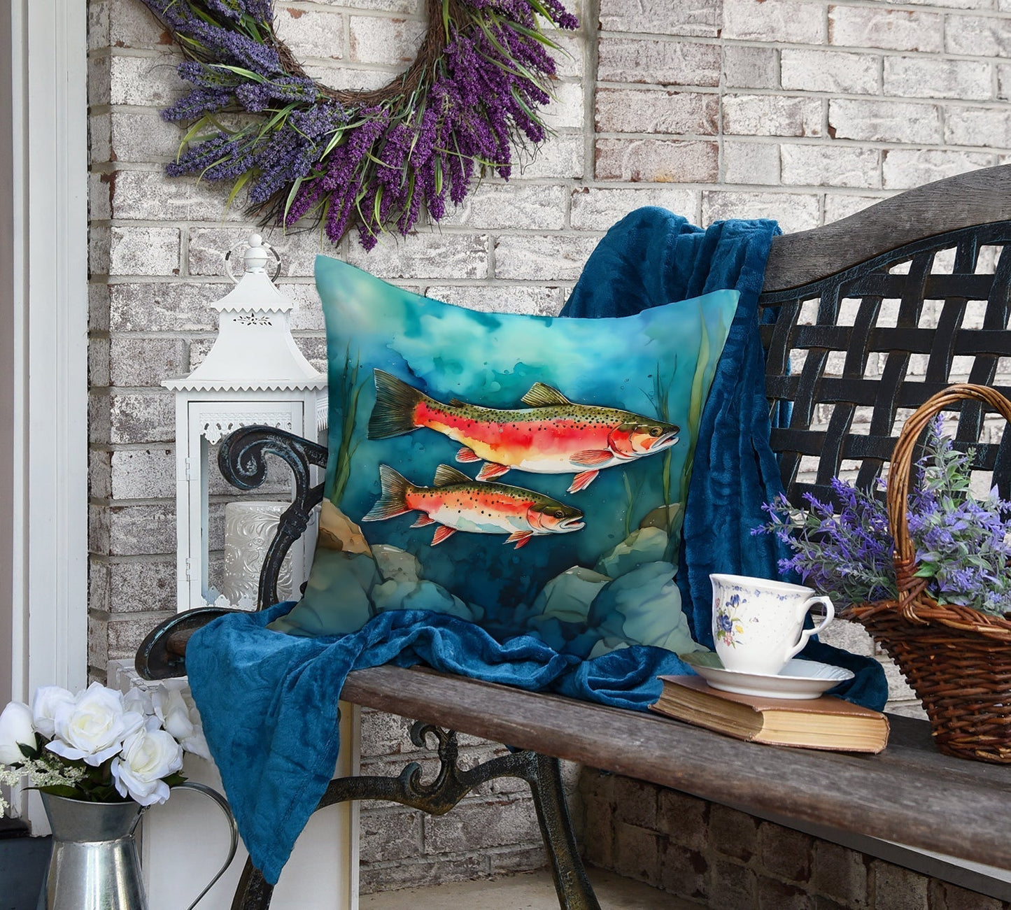 Trout Throw Pillow - One Color / One Size - Home & Garden - Home Textile - Pillows