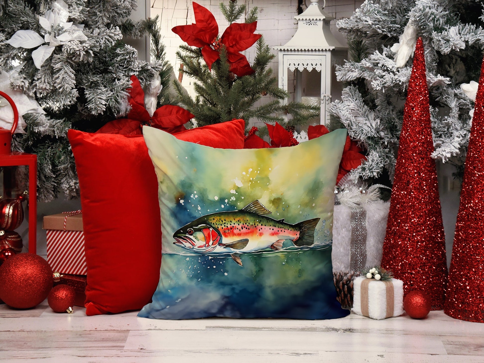 Trout Throw Pillow - One Color / One Size - Home & Garden - Home Textile - Pillows