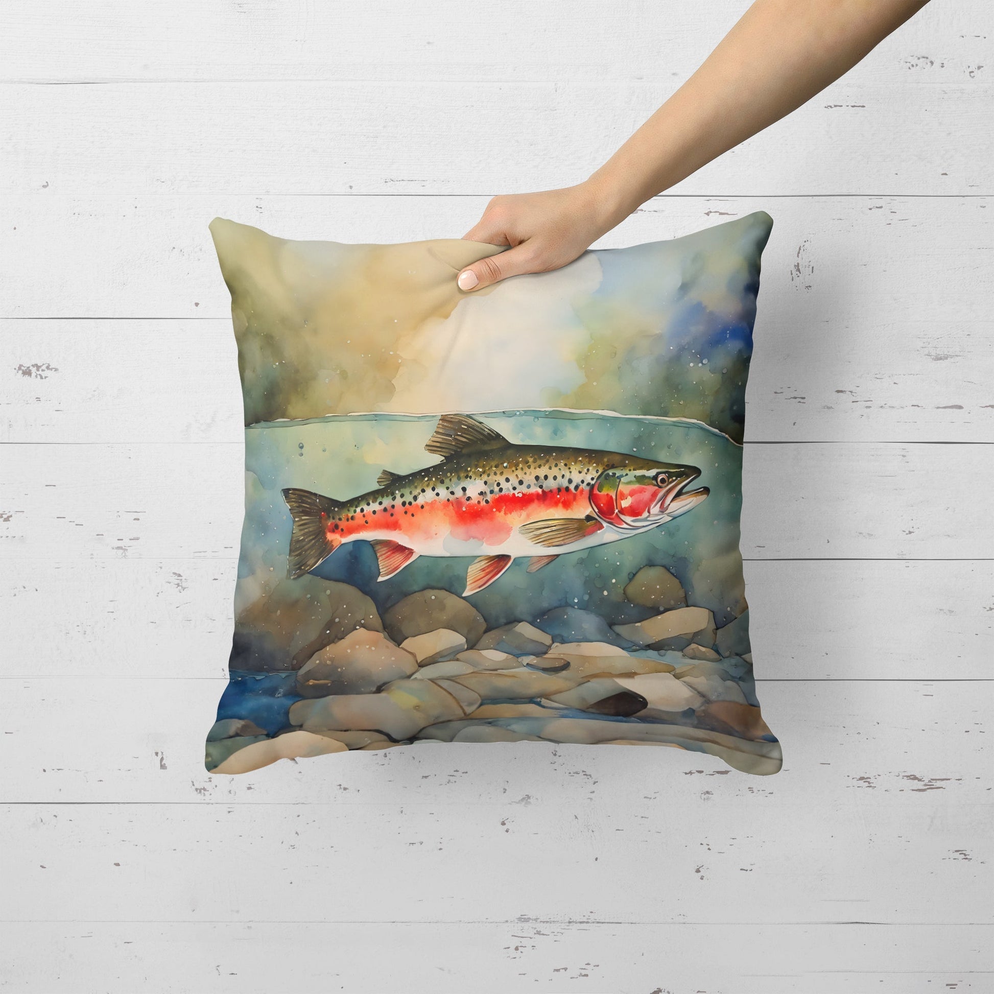 Trout Throw Pillow - One Color / One Size - Home & Garden - Home Textile - Pillows