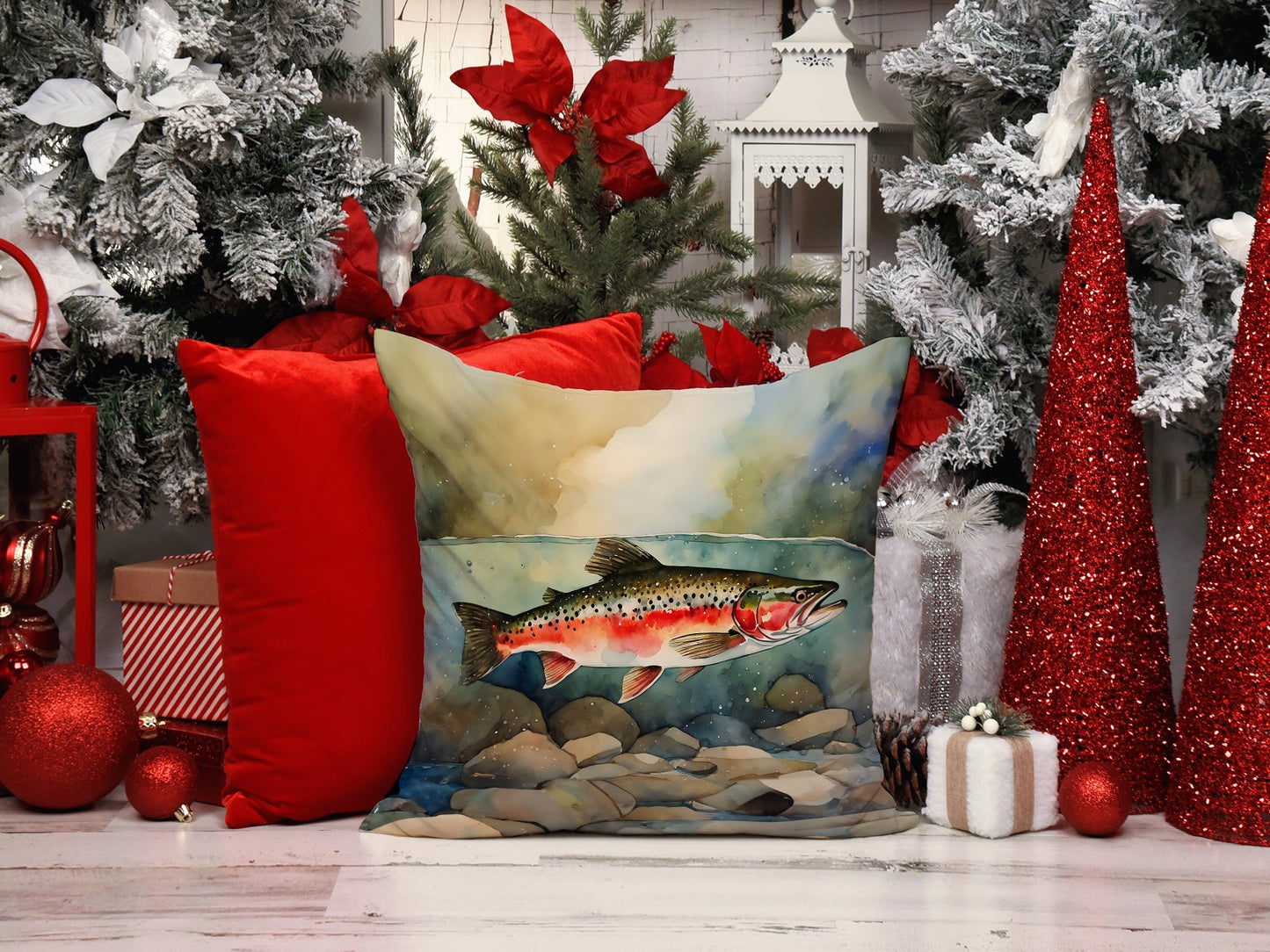 Trout Throw Pillow - One Color / One Size - Home & Garden - Home Textile - Pillows