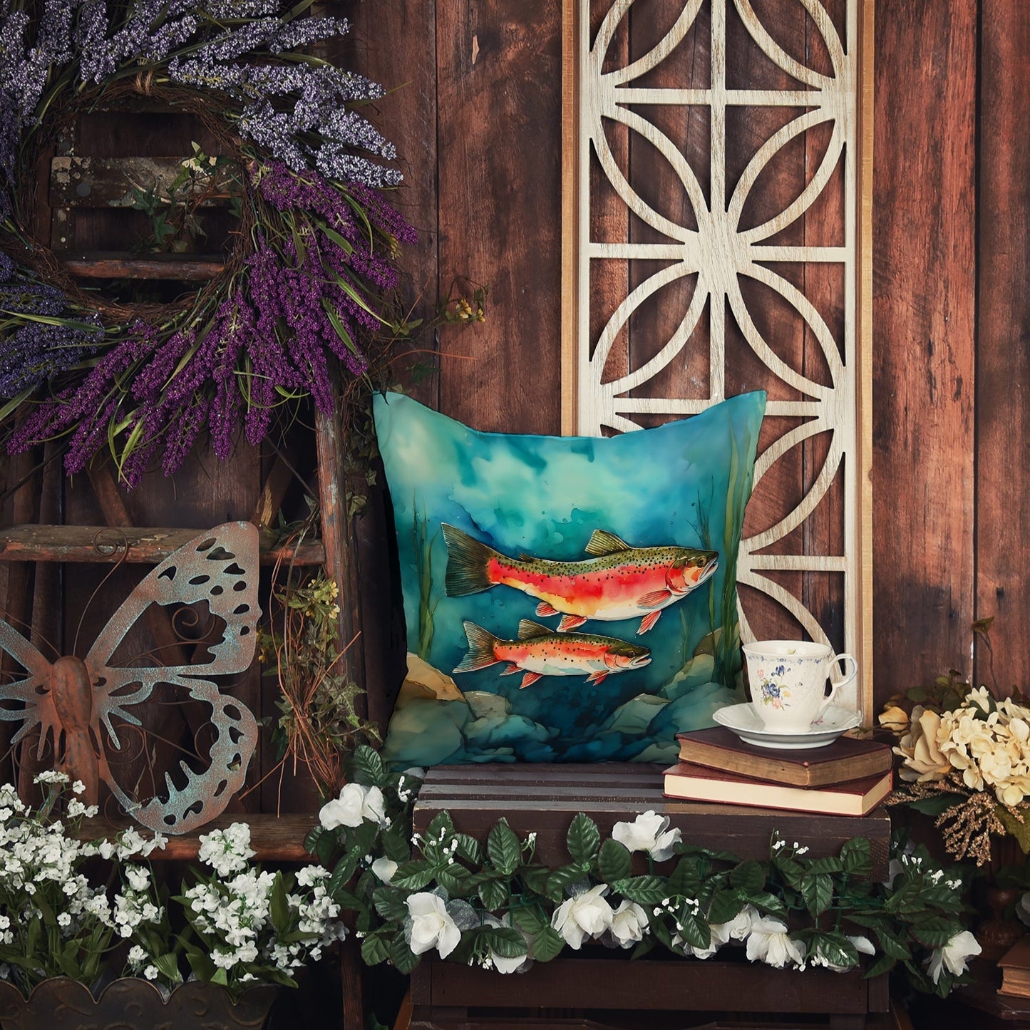 Trout Throw Pillow - One Color / One Size - Home & Garden - Home Textile - Pillows