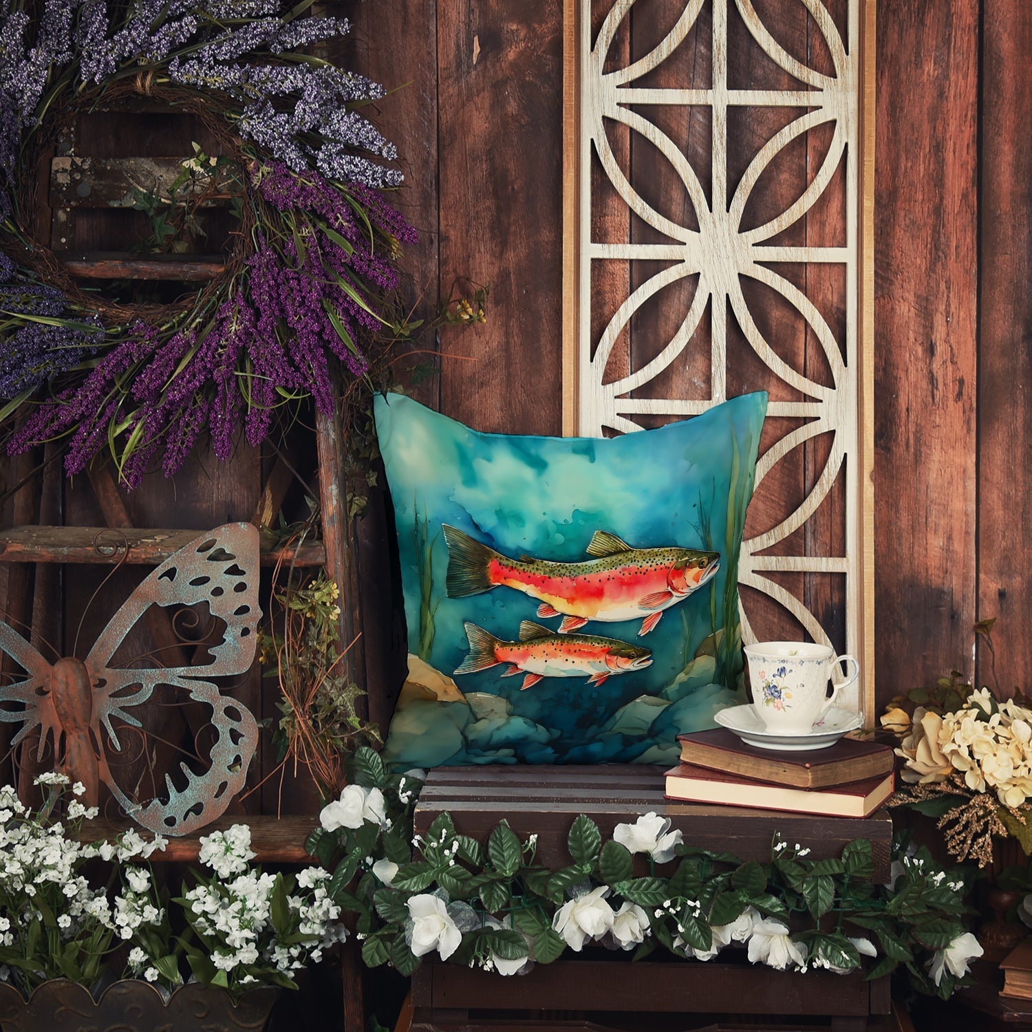 Trout Throw Pillow - One Color / One Size - Home & Garden - Home Textile - Pillows
