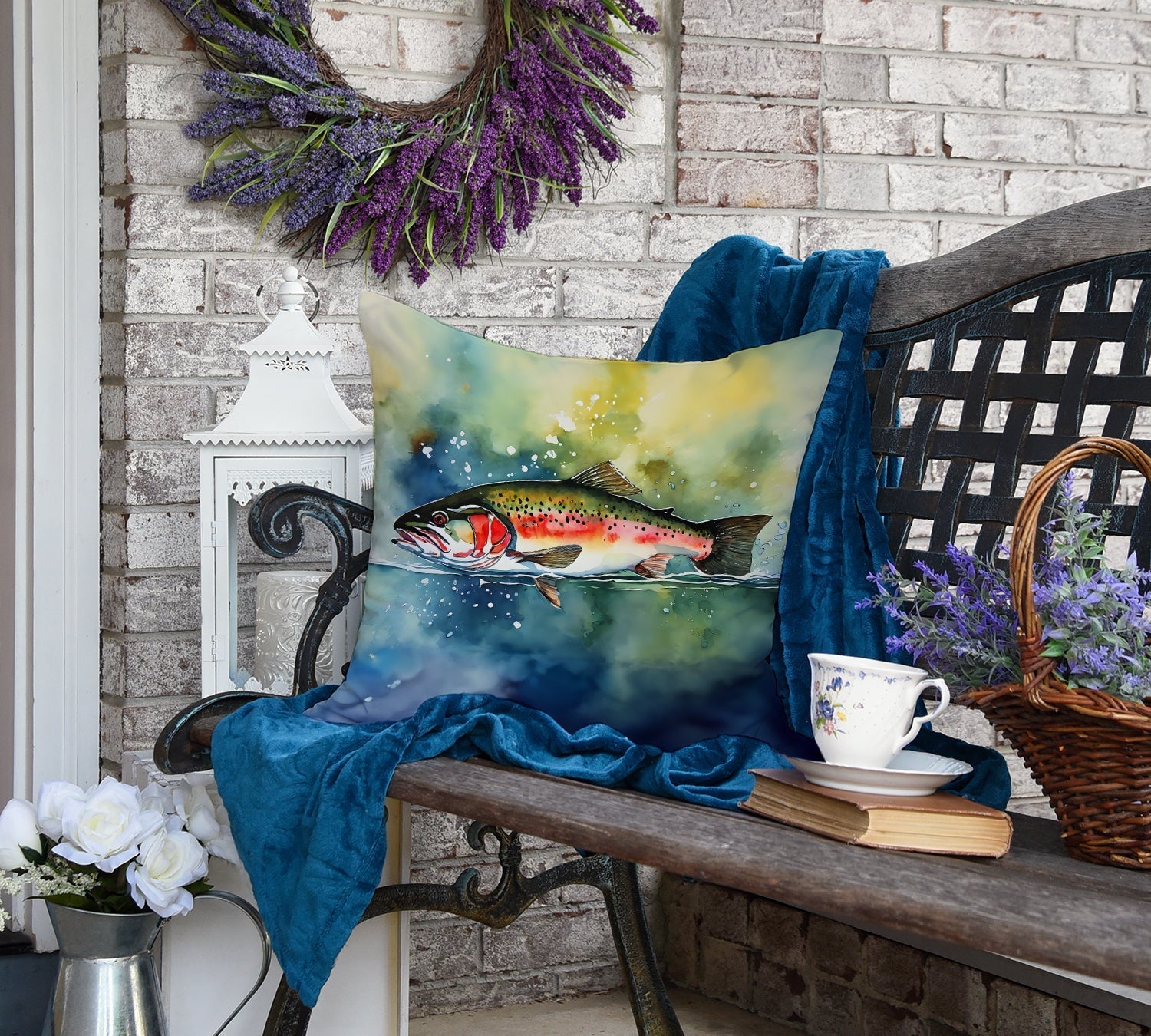 Trout Throw Pillow - One Color / One Size - Home & Garden - Home Textile - Pillows