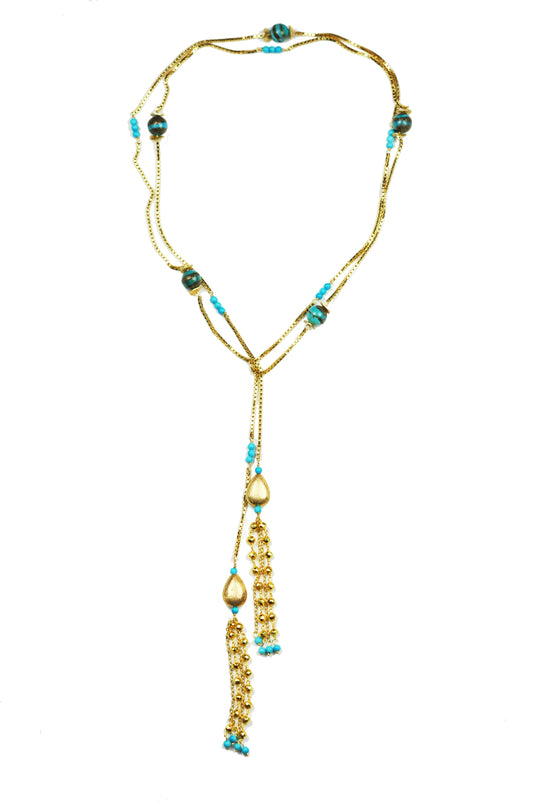 Turquoise Lariat Necklace - One Color / One Size - Jewelry & Accessories