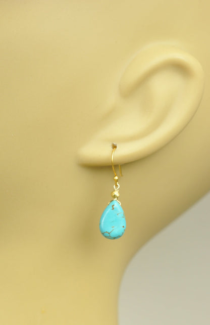 Turquoise Tear Drop Earrings - One Color / One Size - Jewelry & Accessories - Earrings