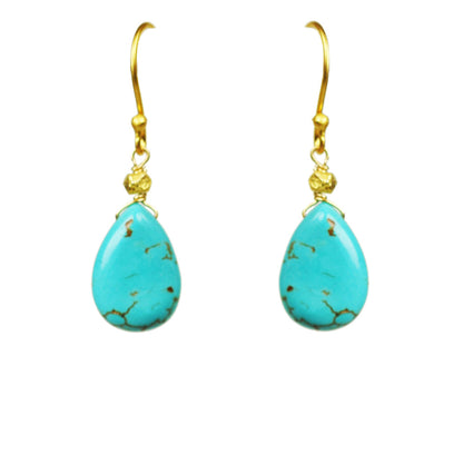 Turquoise Tear Drop Earrings - One Color / One Size - Jewelry & Accessories - Earrings