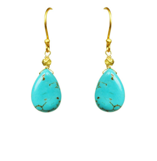 Turquoise Tear Drop Earrings - One Color / One Size - Jewelry & Accessories - Earrings