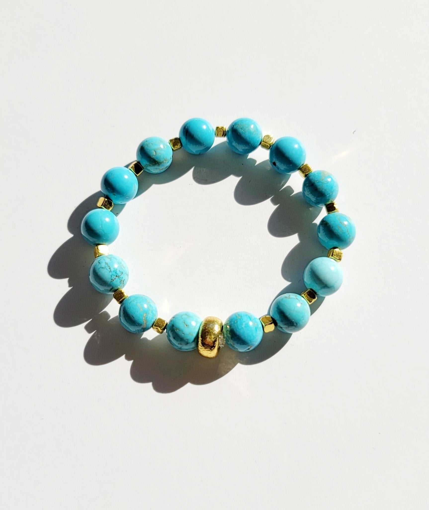 Turquoise & White Bracelets - Turquoise - Jewelry & Accessories - Bracelets & Bangles - Charm Bracelets