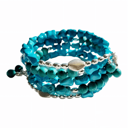 Turquoise Wrap - Silver-plated - Jewelry & Accessories - Bracelets & Bangles - Wrap Bracelets