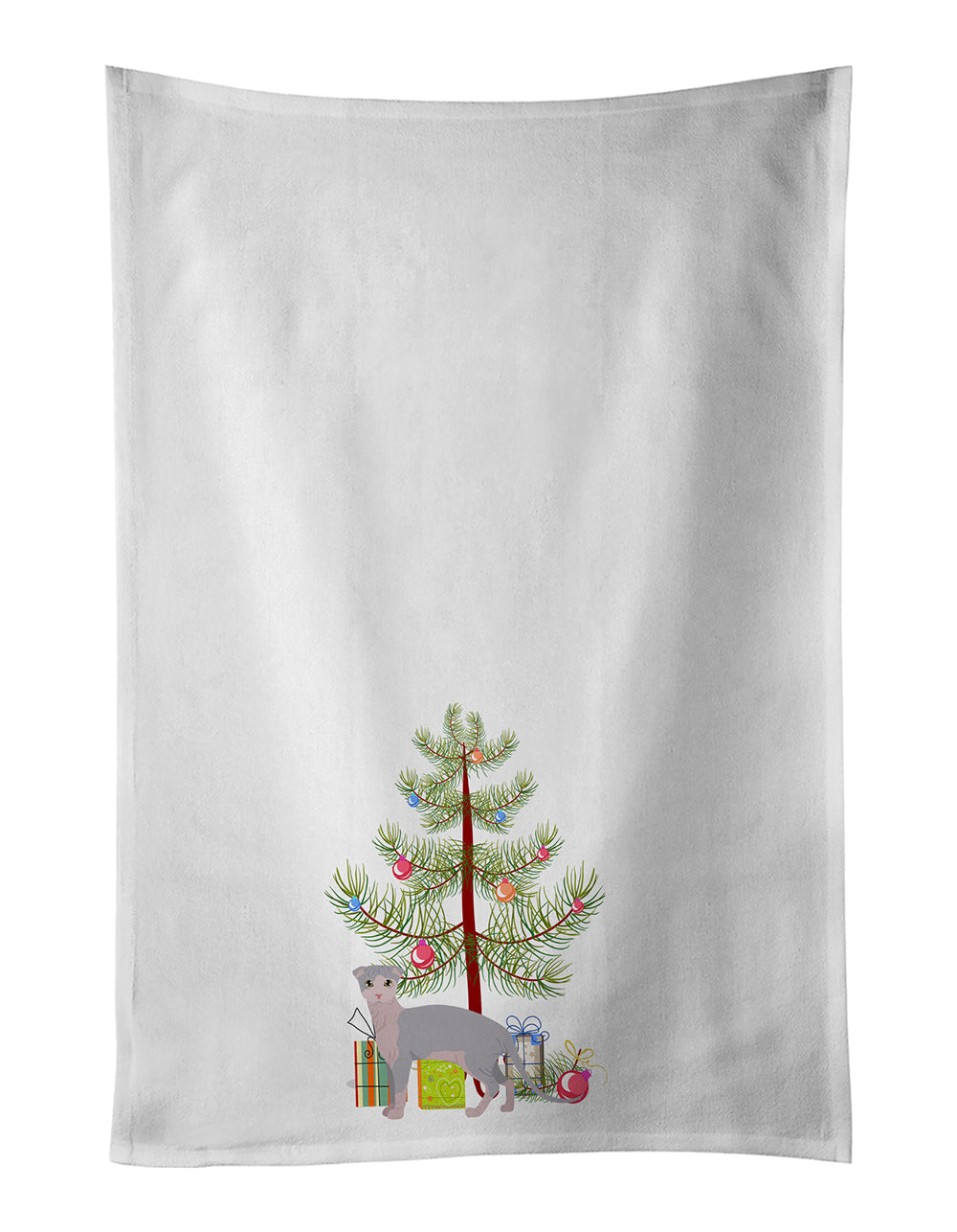 Ukrainian Levkoy Cat Christmas Kitchen Towel Set of 2 - One Color / One Size - Home & Garden - Home Textile - Towels