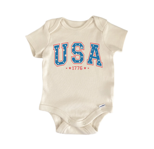 Usa July 4th - Baby Boy Girl Clothes Infant Bodysuit Funny Cute Newborn - Kids & Babies - Mother & Kids - Boys’ Baby