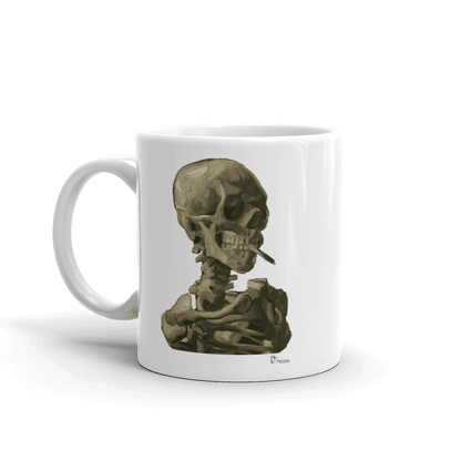 Van Gogh Skull of a Skeleton With Burning Cigarette 1886 Mug - 11oz (325mL) - Home & Garden - Kitchen Dining & Bar