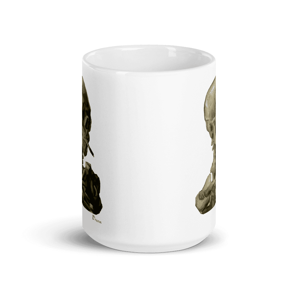 Van Gogh Skull of a Skeleton With Burning Cigarette 1886 Mug - Home & Garden - Kitchen Dining & Bar - Drinkware