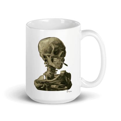 Van Gogh Skull of a Skeleton With Burning Cigarette 1886 Mug - Home & Garden - Kitchen Dining & Bar - Drinkware